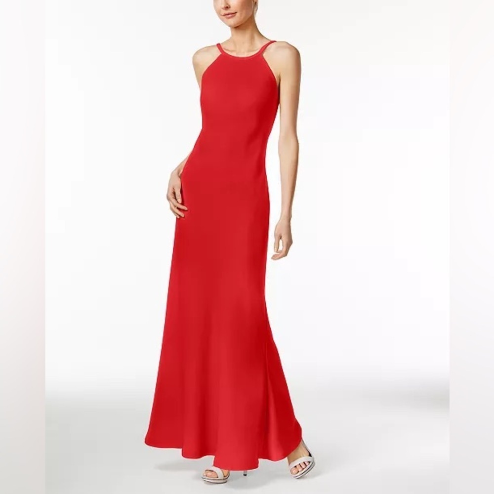 Calvin Klein Vibrant Red Maxi Dress